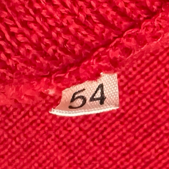 VTG 80’s Rare Navigare Men’s Red Sweater with Grey & White Stripes. XXL - Picture 7 of 8